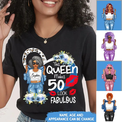 This Queen Makes 50 Look Fabulous 50th Birthday Shirt,Turning 50, 50th Birthday Shirts For Her