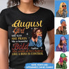 Personalized Custom Birthday Month Shirt, Name and Age Birthday Shirt, Custom Birthday Women Shirt, She Slay She Prays She Is Beautiful Bold She Smile At Her Haters Like A Boss In Control Shirt