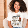 Never Underestimate A Woman Who Is Covered By The Blood Of Jesus And Was Born In Shirt, Birthday Month Shirt, Custom Month of Women Birthday Shirt, 50th birthday shirt