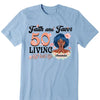 Customized Birthday Queen Faith and Favor Living My Blessed Life, Birthday Shirt Women, Custom Shirt
