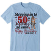 Stepping into 50 Like A Diva Shirt, 50th birthday shirt Ideas, 50th Birthday Shirts, 50th Birthday Shirt Ideas For Her