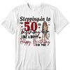 Stepping into 50 Like A Diva Shirt, 50th birthday shirt Ideas, 50th Birthday Shirts, 50th Birthday Shirt Ideas For Her