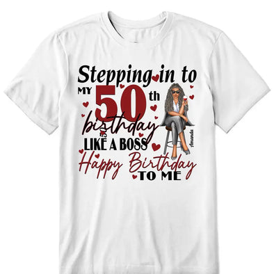 Stepping into 50 Like A Diva Shirt, 50th birthday shirt Ideas, 50th Birthday Shirts, 50th Birthday Shirt Ideas For Her