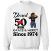 Customized 50th Birthday Shirts For Women, Blessed Birthday Tee Shirt, Custom Birthday Tee, Blessed By God