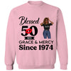 Customized 50th Birthday Shirts For Women, Blessed Birthday Tee Shirt, Custom Birthday Tee, Blessed By God