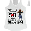 Customized 50th Birthday Shirts For Women, Blessed Birthday Tee Shirt, Custom Birthday Tee, Blessed By God