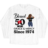 Customized 50th Birthday Shirts For Women, Blessed Birthday Tee Shirt, Custom Birthday Tee, Blessed By God