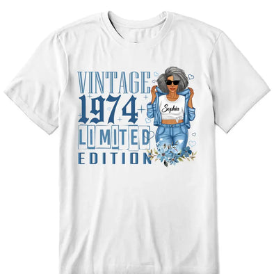 Vintage Customized Hello Fitty Shirt, Custom Birthday Shirt, 50th Birthday Shirt Ideas, 50th Birthday Shirts