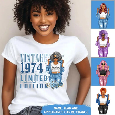 Vintage Customized Hello Fitty Shirt, Custom Birthday Shirt, 50th Birthday Shirt Ideas, 50th Birthday Shirts