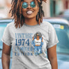 Vintage Customized Hello Fitty Shirt, Custom Birthday Shirt, 50th Birthday Shirt Ideas, 50th Birthday Shirts