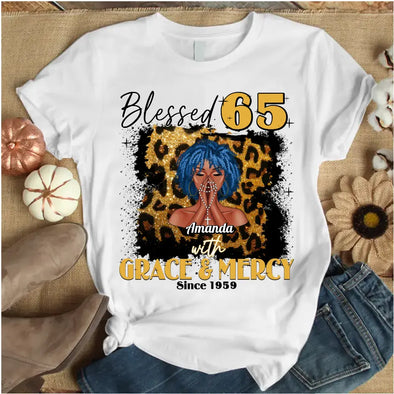 Customized 50th Birthday Shirts For Women, Blessed Birthday Tee Shirt, Custom Birthday Tee, Blessed By God