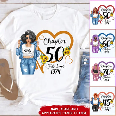 Personalized Birthday Shirt, Chapter And Fabulous Tops, Fabulous Since 19xx Birthday Tshirt, Birthday Gift