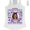 Never Underestimate A Lady, Custom Birthday Shirt