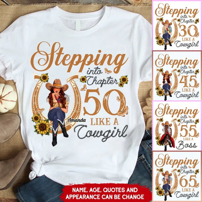 Custom Chapter Shirt, Fabulous Since 19xx Birthday Cowgirl Shirt