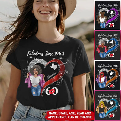 Custom State Shirt, Fabulous Since 19xx Birthday Shirt