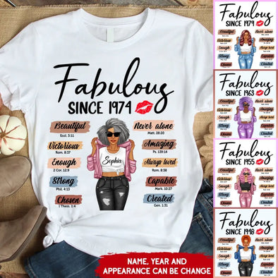 Custom Birthday Shirt, Fabulous Since 19xx Shirt Gift
