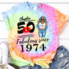 Custom Chapter Shirt, Fabulous Since 19xx Birthday AOP Full Color Tie Dye Shirt