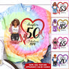 Custom Chapter Shirt, Fabulous Since 19xx Birthday AOP Tie Dye Heart Shirt