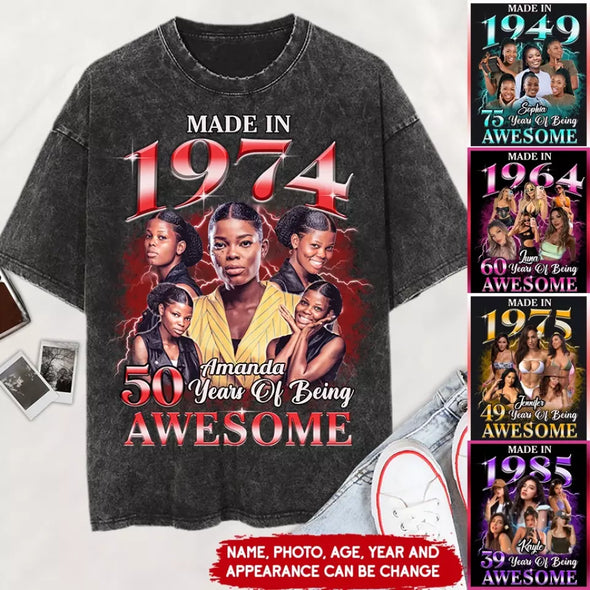 Custom Photo Shirt, Made in 19xx Ideas Birthday