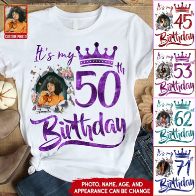 Custom Photo Birthday, Hello It's My Birthday 19xx Shirt