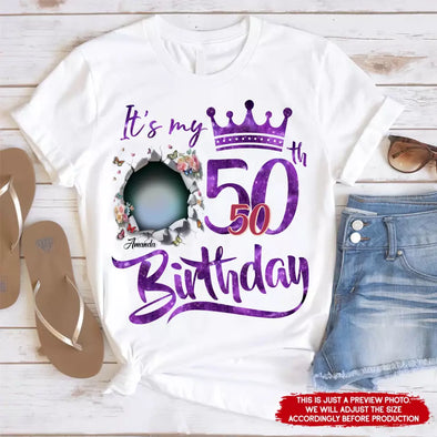Custom Photo Birthday, Hello It's My Birthday 19xx Shirt