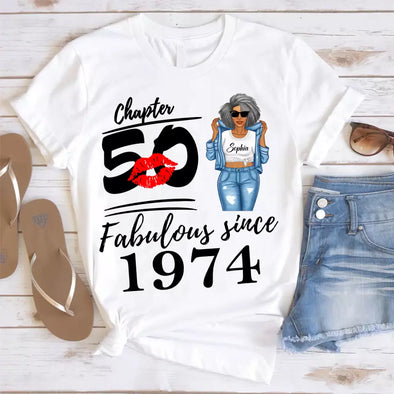 Custom Chapter Shirt, Fabulous Since 19xx Birthday AOP Full Color Tie Dye Shirt