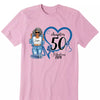 Custom Chapter Shirt, Fabulous Since 19xx Birthday AOP Tie Dye Heart Shirt