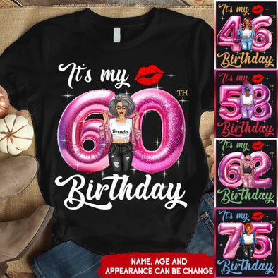 Custom Birhday Shirt, Hello It's My Birthday 19xx Baloon Shirt