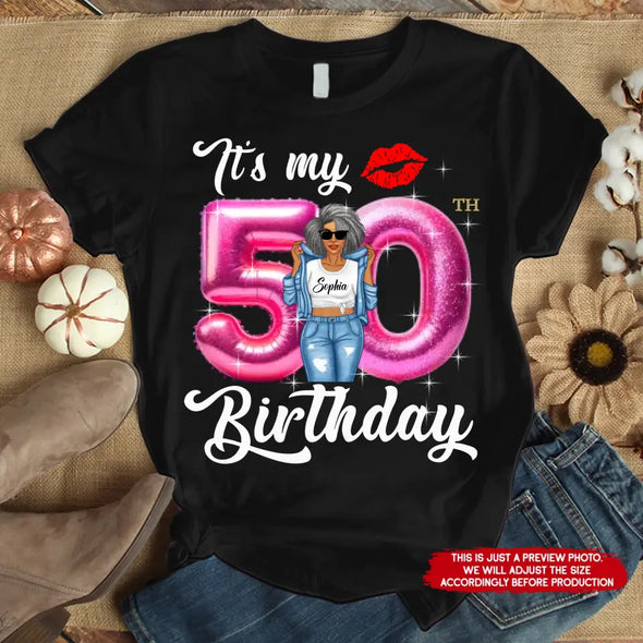 Custom Birhday Shirt, Hello It's My Birthday 19xx Baloon Shirt