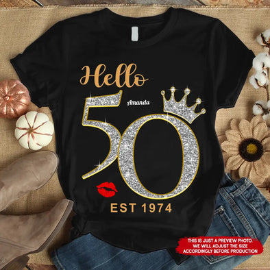 Custom Photo Shirt, Hello It's My Birthday 19xx Shirt