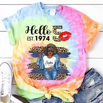 Custom Birthday Shirt, Hello It's My Birthday 19xx Full Color Shirt