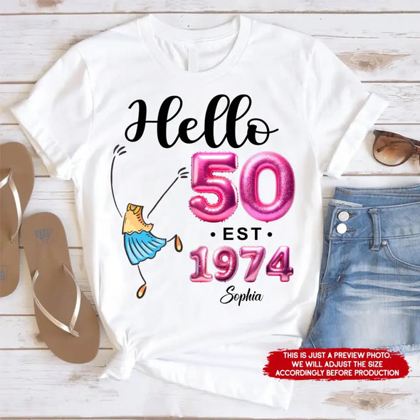 Custom Photo Funny Shirt, Hello It's My Birthday 19xx Shirt
