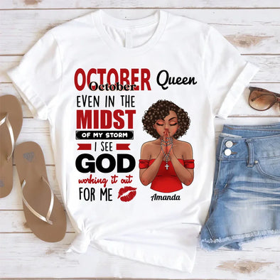 Custom Month Shirt, I See God Birthday Shirt