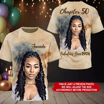 Custom Photo Birthday Ideas, Fabulous Since 19xx AOP W1