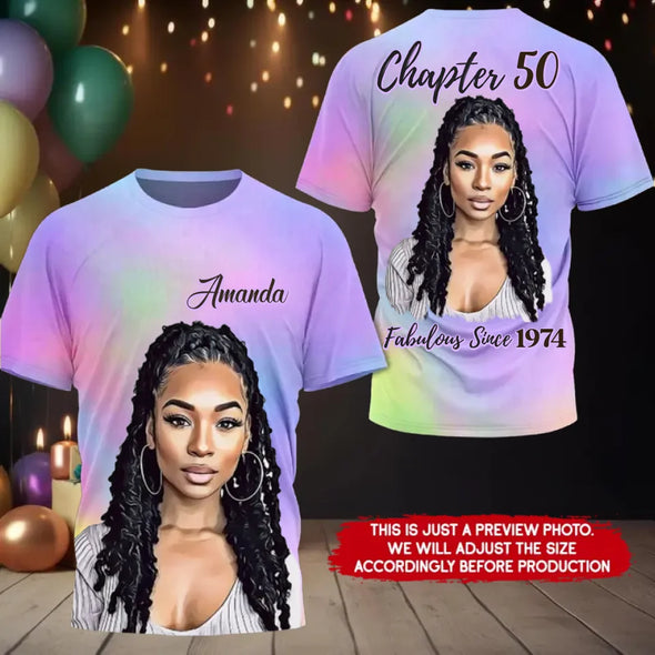 Custom Photo Birthday Ideas, Fabulous Since 19xx AOP W3