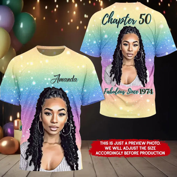 Custom Photo Birthday Ideas, Fabulous Since 19xx AOP W4