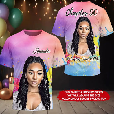 Custom Photo Birthday Ideas, Fabulous Since 19xx AOP W5