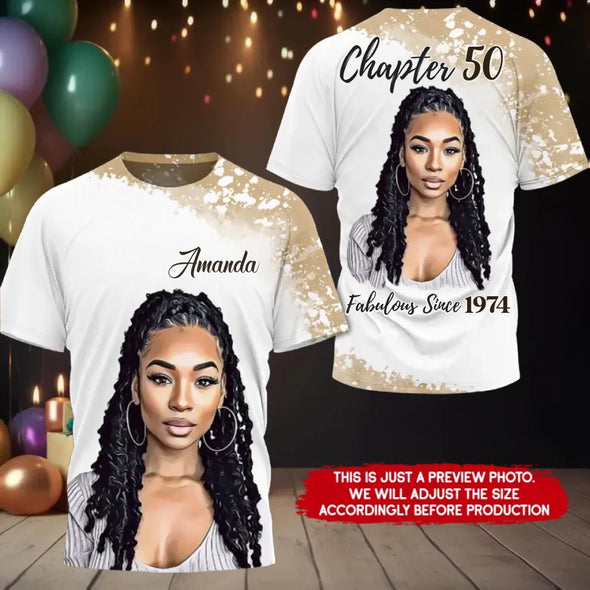 Custom Photo Birthday Ideas, Fabulous Since 19xx AOP W7