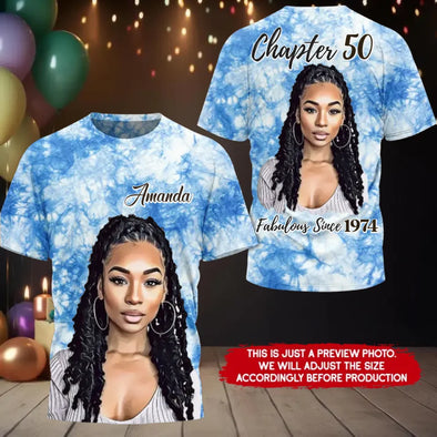 Custom Photo Birthday Ideas, Fabulous Since 19xx AOP W10