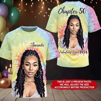 Custom Photo Birthday Ideas, Fabulous Since 19xx AOP W11