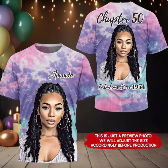 Custom Photo Birthday Ideas, Fabulous Since 19xx AOP W12