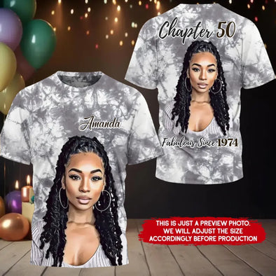 Custom Photo Birthday Ideas, Fabulous Since 19xx AOP W14