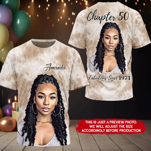 Custom Photo Birthday Ideas, Fabulous Since 19xx AOP W15