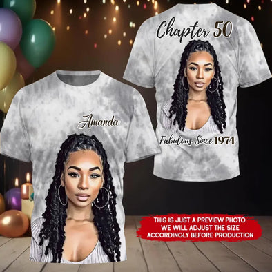 Custom Photo Birthday Ideas, Fabulous Since 19xx AOP W16