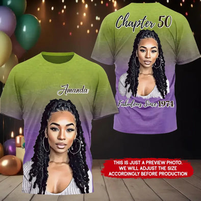 Custom Photo Birthday Ideas, Fabulous Since 19xx AOP W17