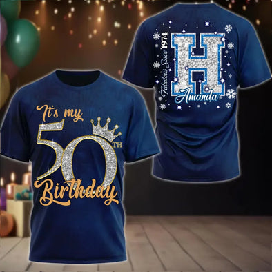 Custom Photo Birthday, Fabulous Since 19xx AOP Shirt