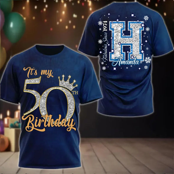 Custom Photo Birthday, Fabulous Since 19xx AOP Shirt