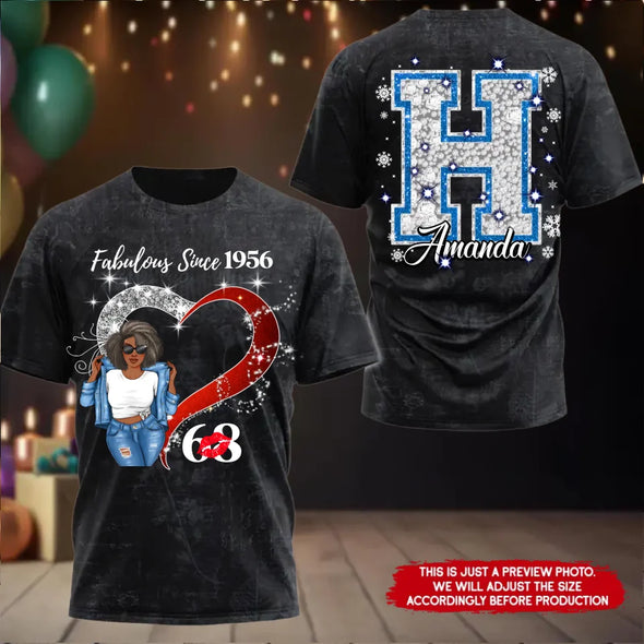 Custom Birthday Ideas, Fabulous Since 19xx AOP Shirt