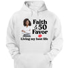 Personalized Photo Faith and 50th Farvor Living My Best Life Shirt, Birthday Women Shirt, Since 1974 Shirt, Birthday Shirt