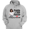 Personalized Photo Faith and 50th Farvor Living My Best Life Shirt, Birthday Women Shirt, Since 1974 Shirt, Birthday Shirt